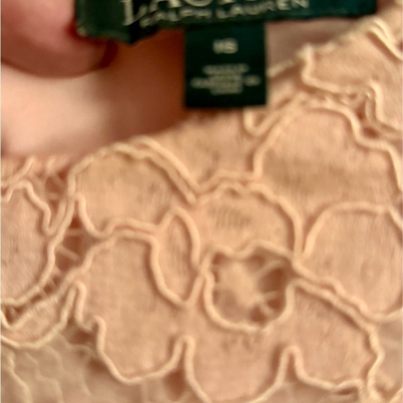 Lauren Ralph Lauren Pale Pink Lace Dress Sz 16 - Picture 4 of 5